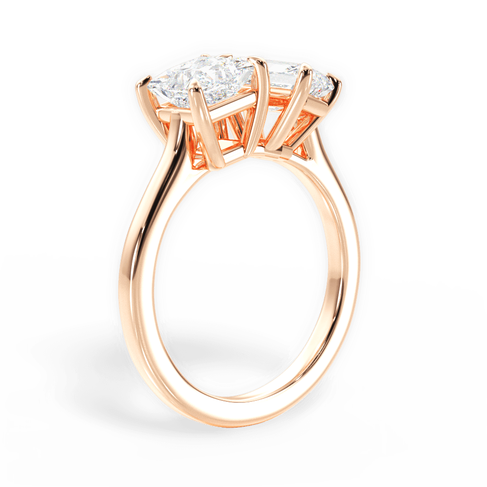 14kt Rose Gold/18kt Rose Gold/radiant/front