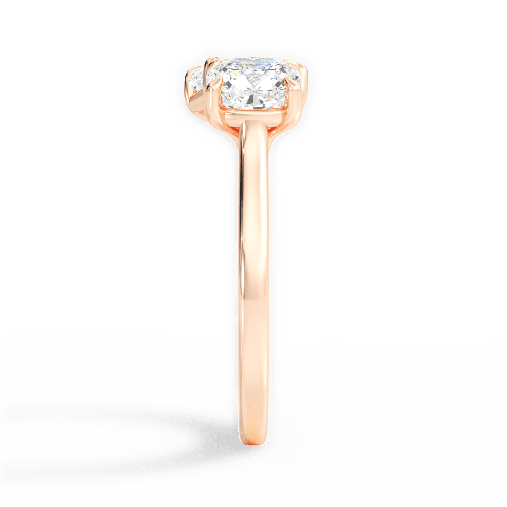 14kt Rose Gold/18kt Rose Gold/radiant/side