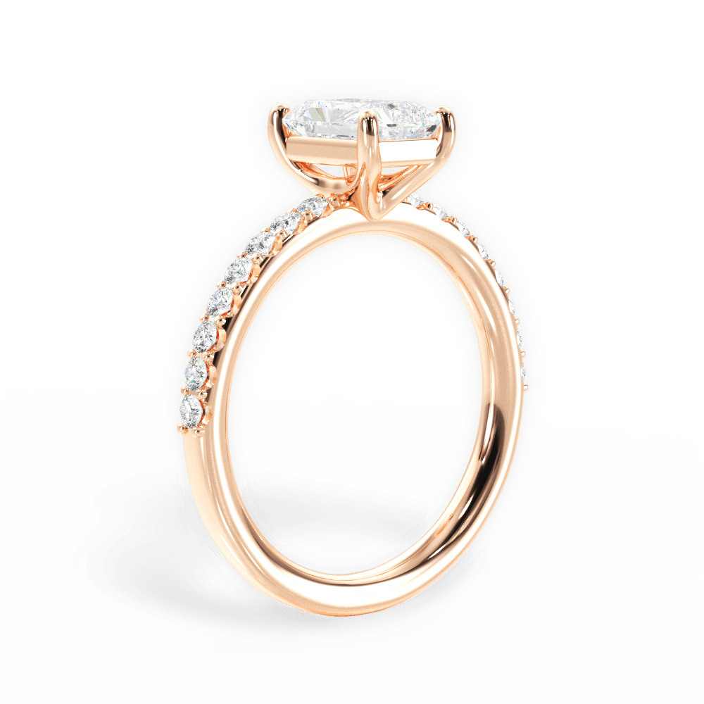 14kt Rose Gold/18kt Rose Gold/radiant/front