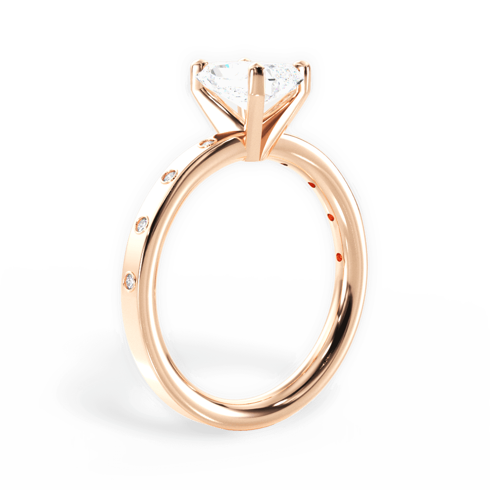 14kt Rose Gold/18kt Rose Gold/radiant/front