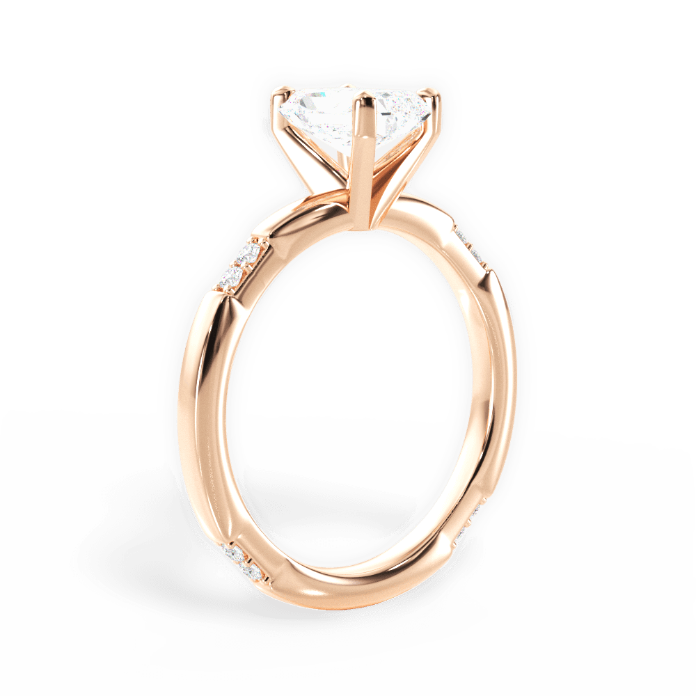 14kt Rose Gold/18kt Rose Gold/radiant/front