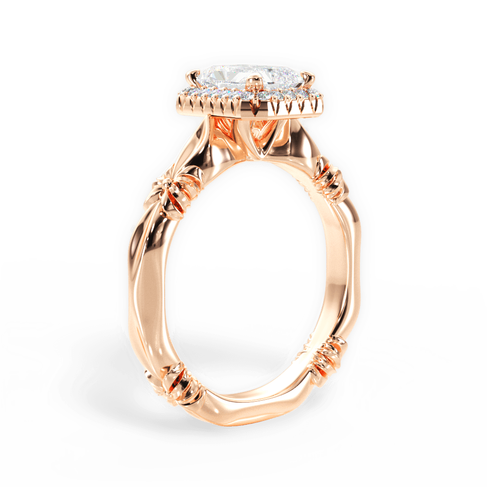 14kt Rose Gold/18kt Rose Gold/radiant/front