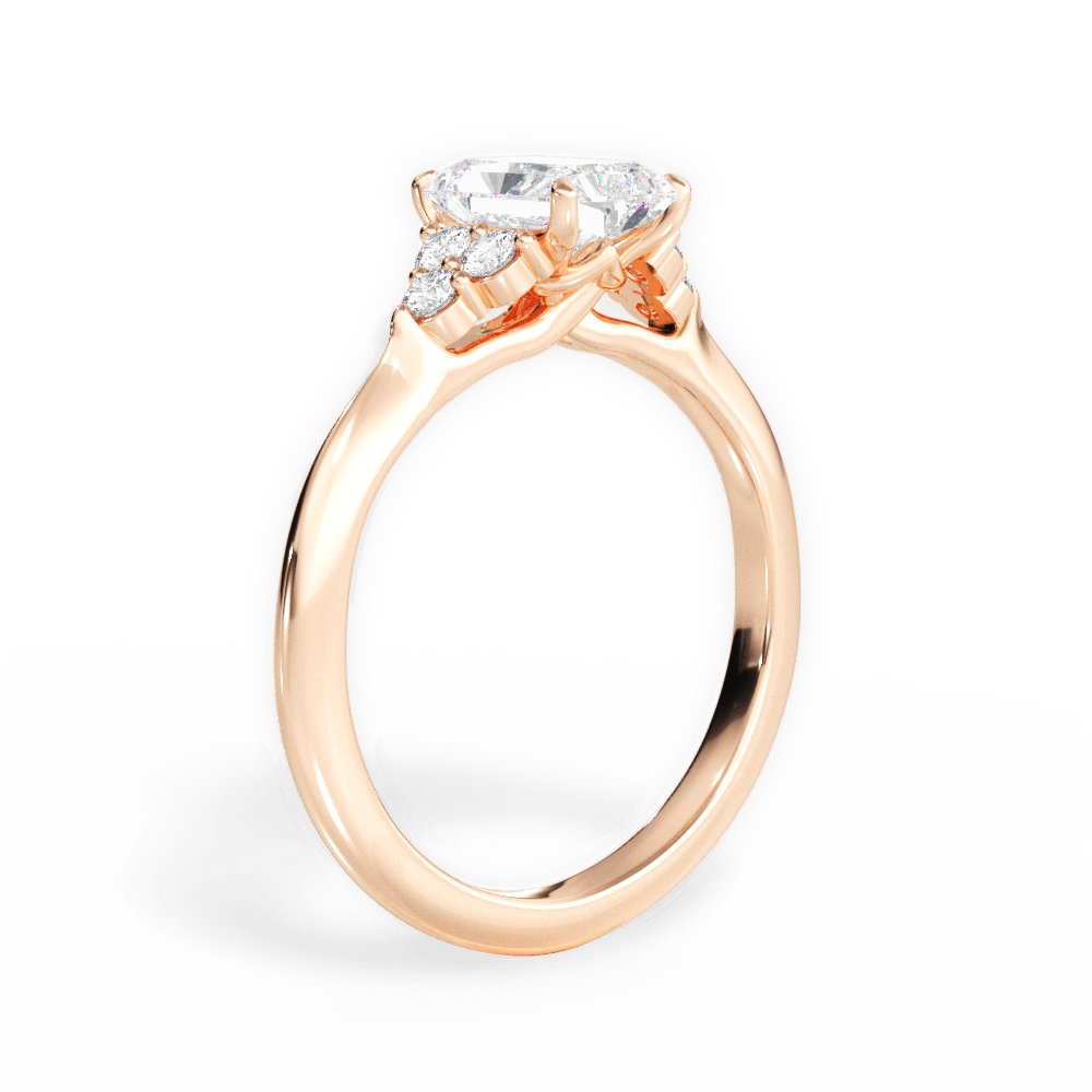 14kt Rose Gold/18kt Rose Gold/radiant/front