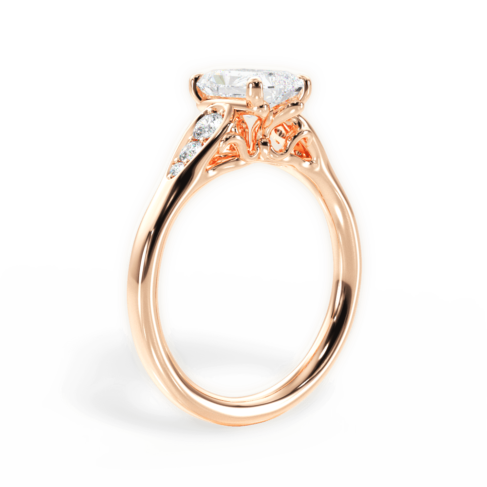 14kt Rose Gold/18kt Rose Gold/radiant/front