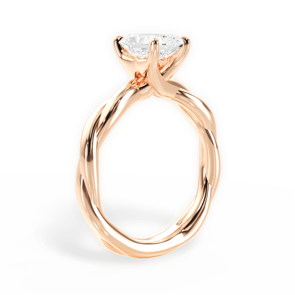 14kt Rose Gold/18kt Rose Gold/radiant/front