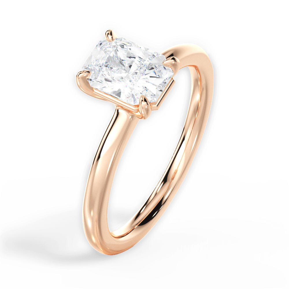 14kt Rose Gold/18kt Rose Gold/radiant/perspective