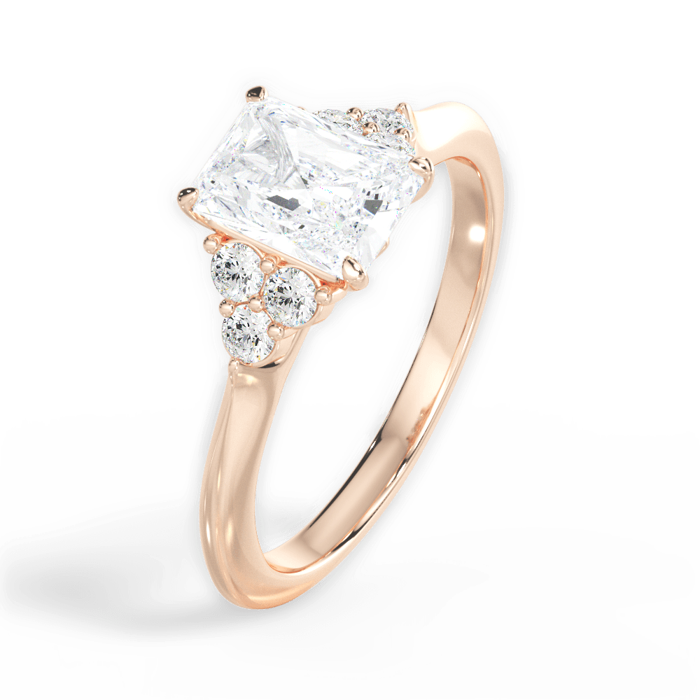 14kt Rose Gold/18kt Rose Gold/radiant/perspective