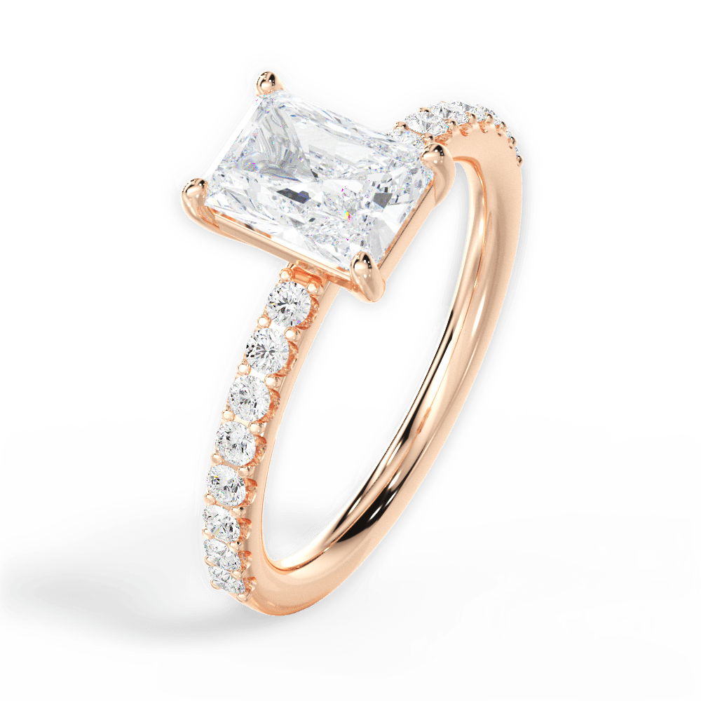 14kt Rose Gold/18kt Rose Gold/radiant/perspective