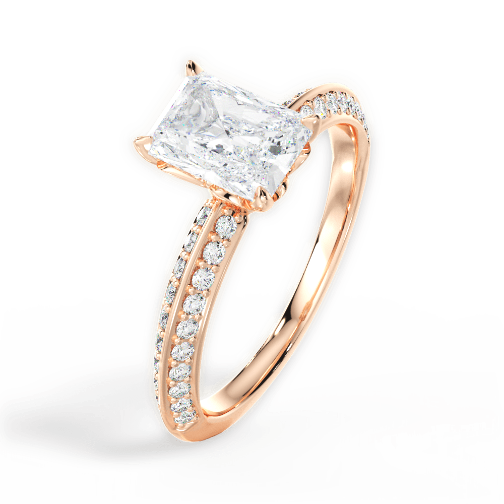 14kt Rose Gold/18kt Rose Gold/radiant/perspective