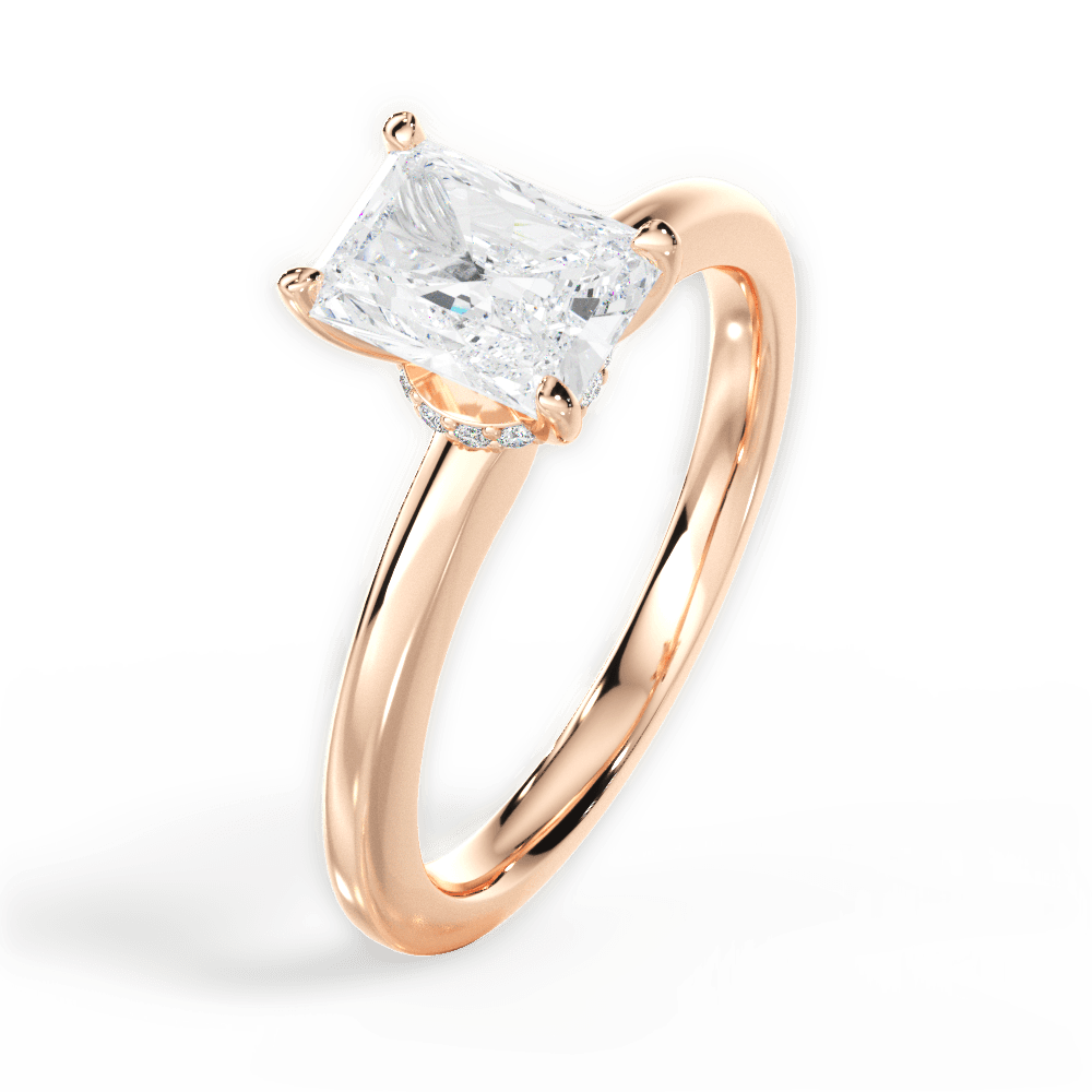 14kt Rose Gold/18kt Rose Gold/radiant/side