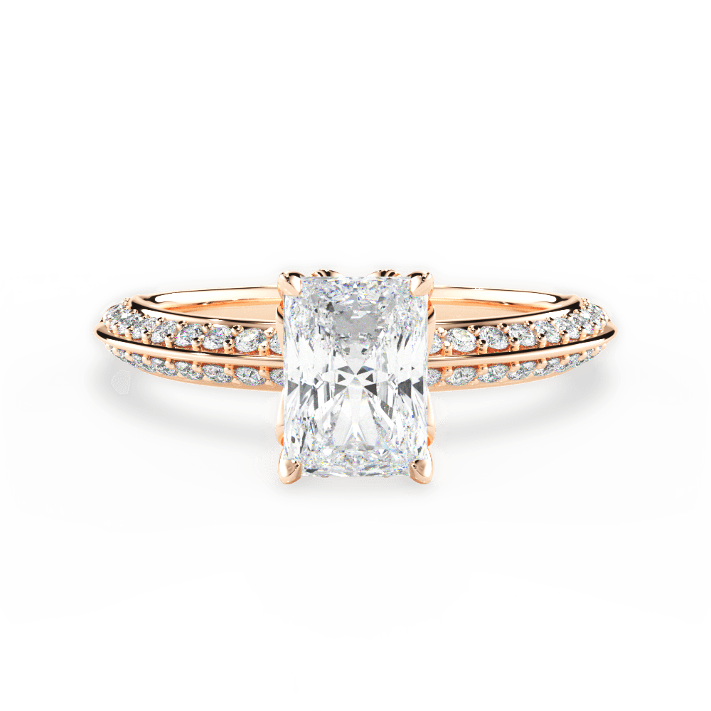 14kt Rose Gold/18kt Rose Gold/radiant/top