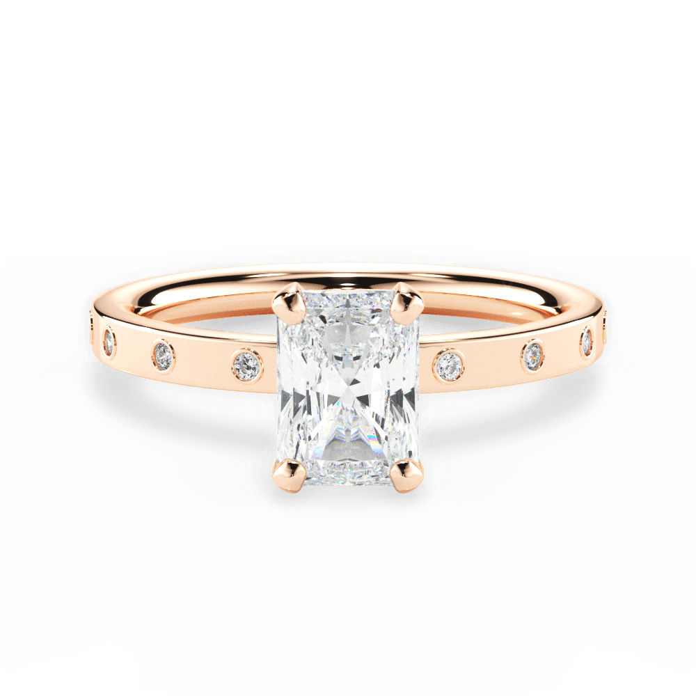 14kt Rose Gold/18kt Rose Gold/radiant/top