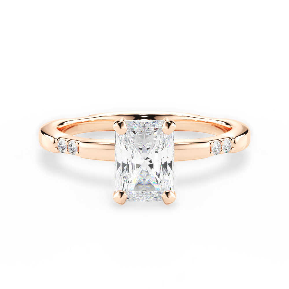 14kt Rose Gold/18kt Rose Gold/radiant/top