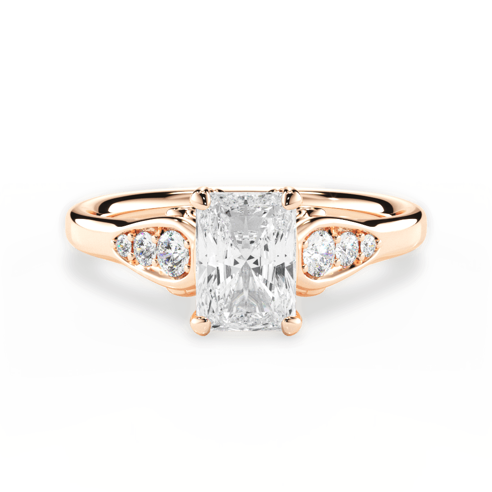 14kt Rose Gold/18kt Rose Gold/radiant/top