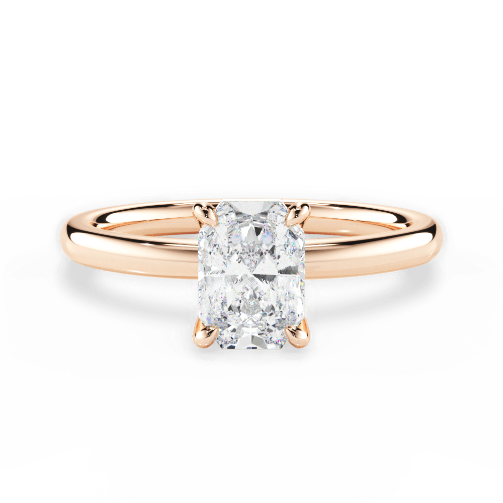 14kt Rose Gold/18kt Rose Gold/radiant/top