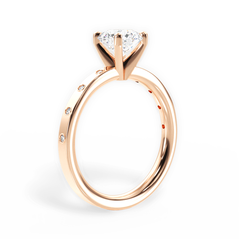 14kt Rose Gold/18kt Rose Gold/round/front