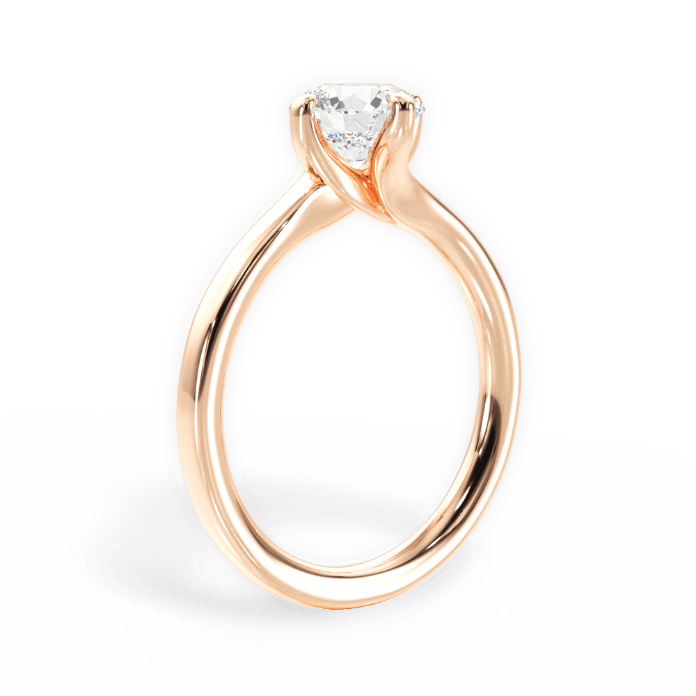 14kt Rose Gold/18kt Rose Gold/round/front