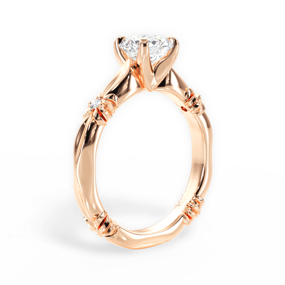 14kt Rose Gold/18kt Rose Gold/round/front