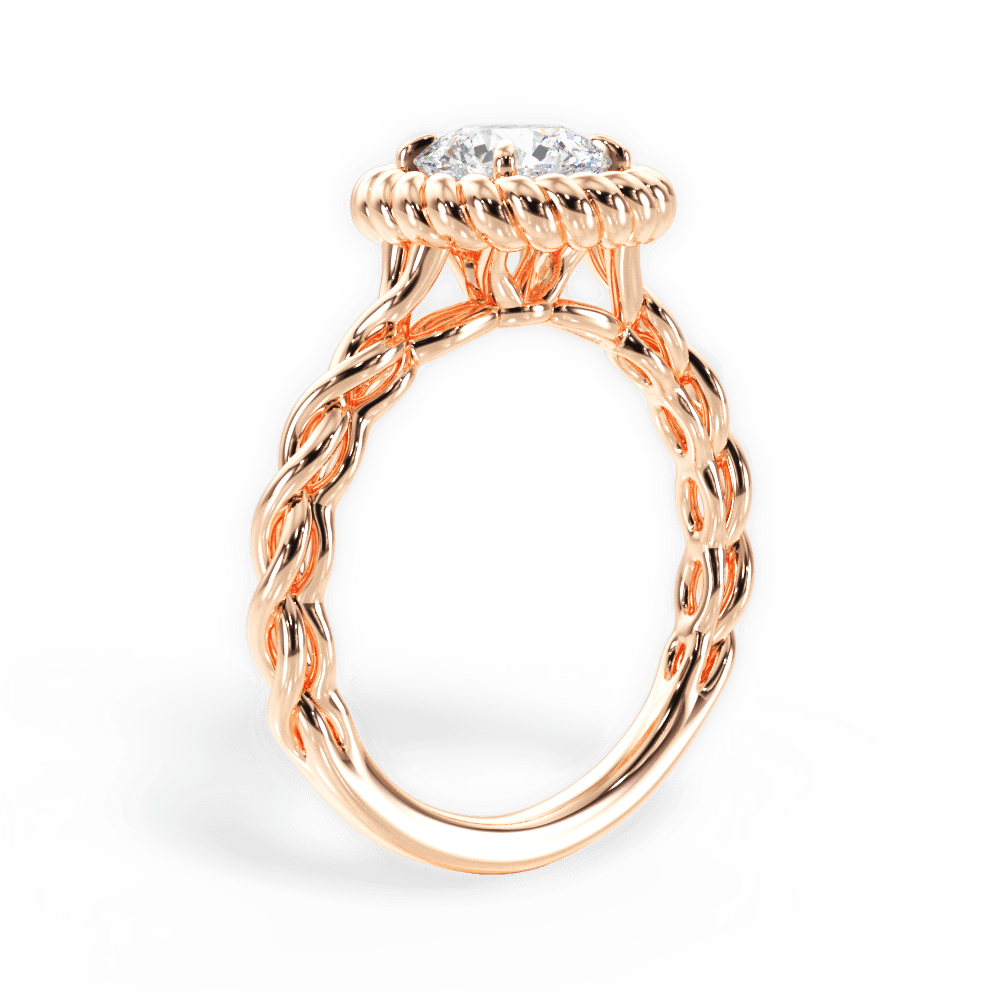 14kt Rose Gold/18kt Rose Gold/round/front