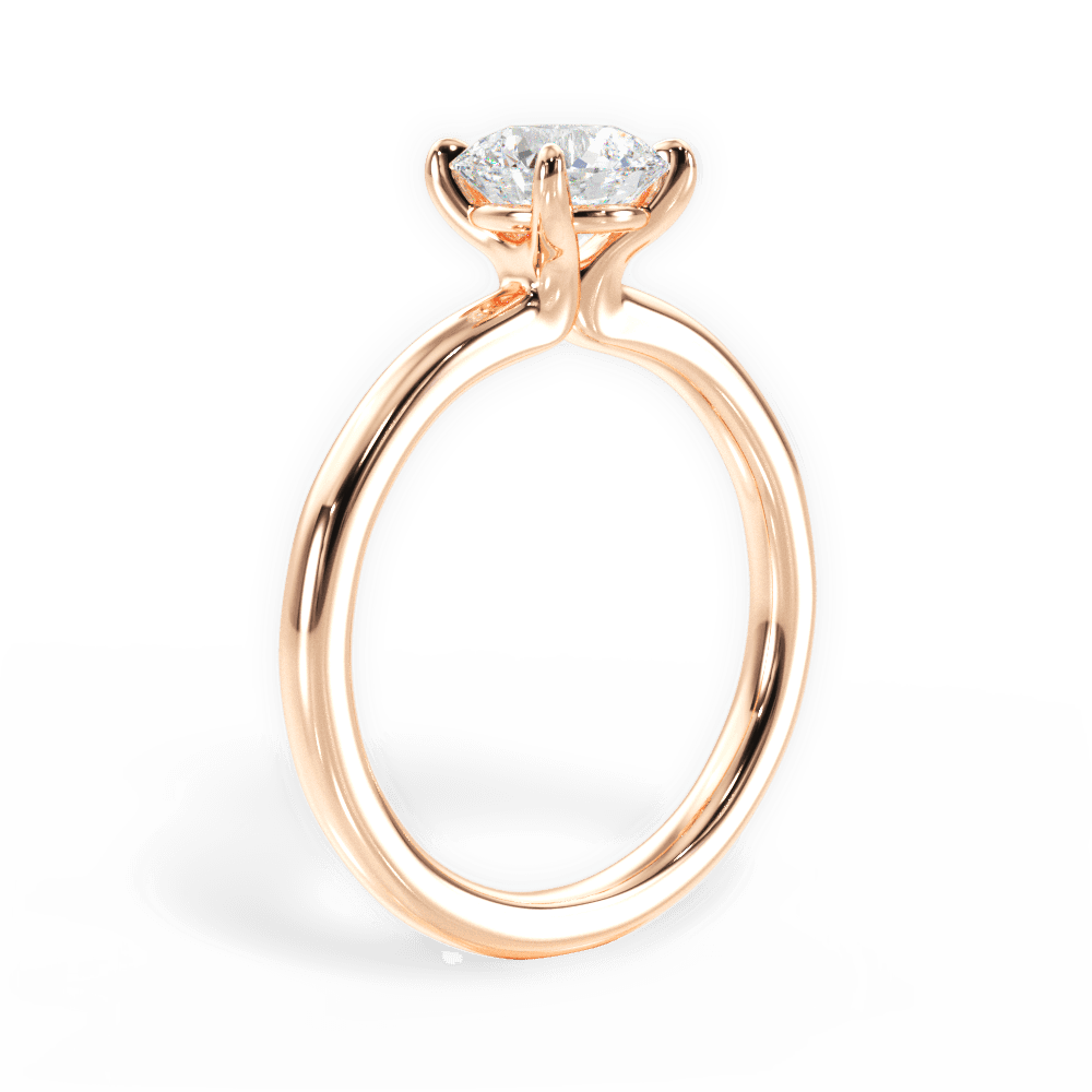 14kt Rose Gold/18kt Rose Gold/round/front