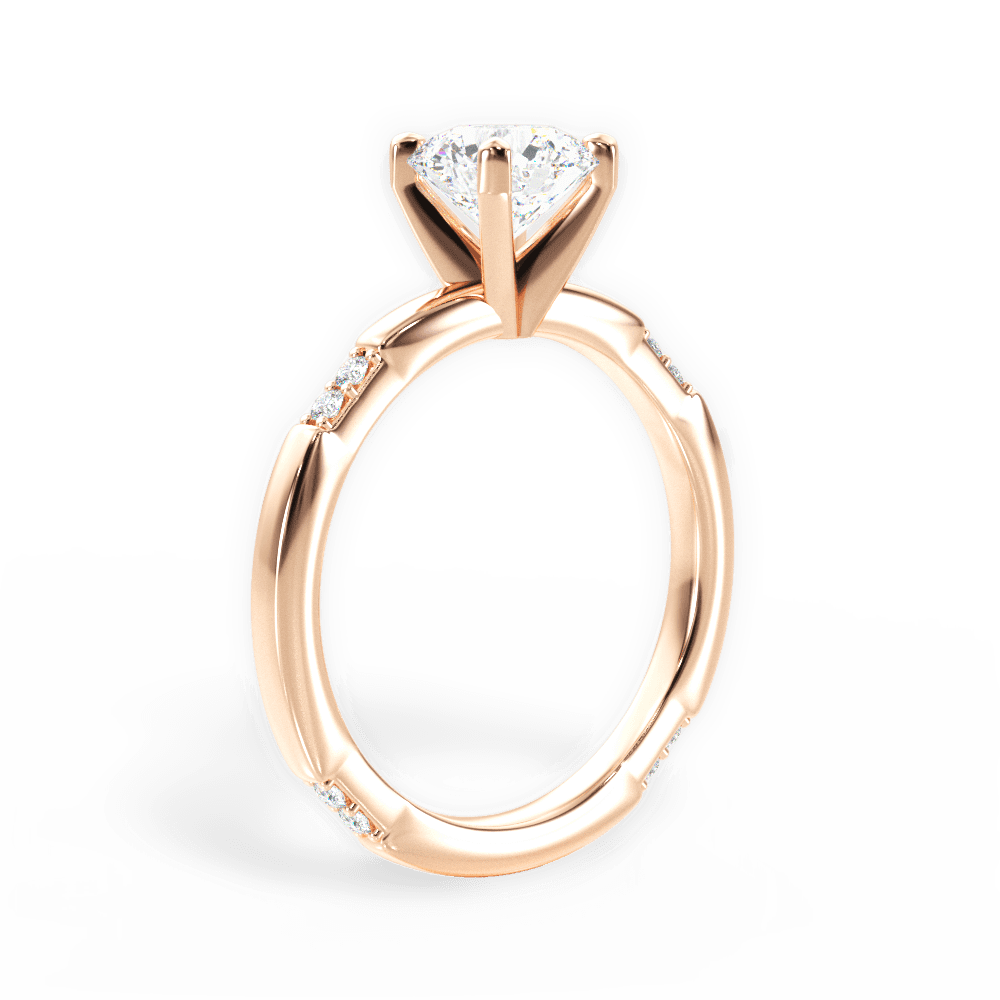 14kt Rose Gold/18kt Rose Gold/round/front