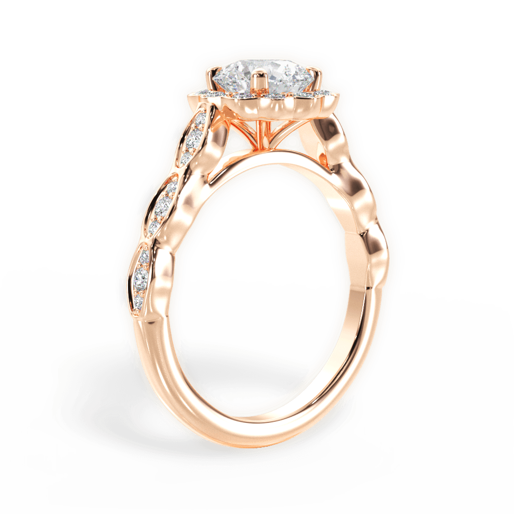 14kt Rose Gold/18kt Rose Gold/round/front