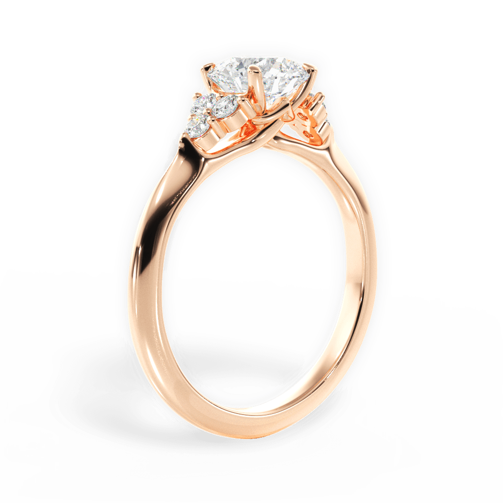 14kt Rose Gold/18kt Rose Gold/round/front