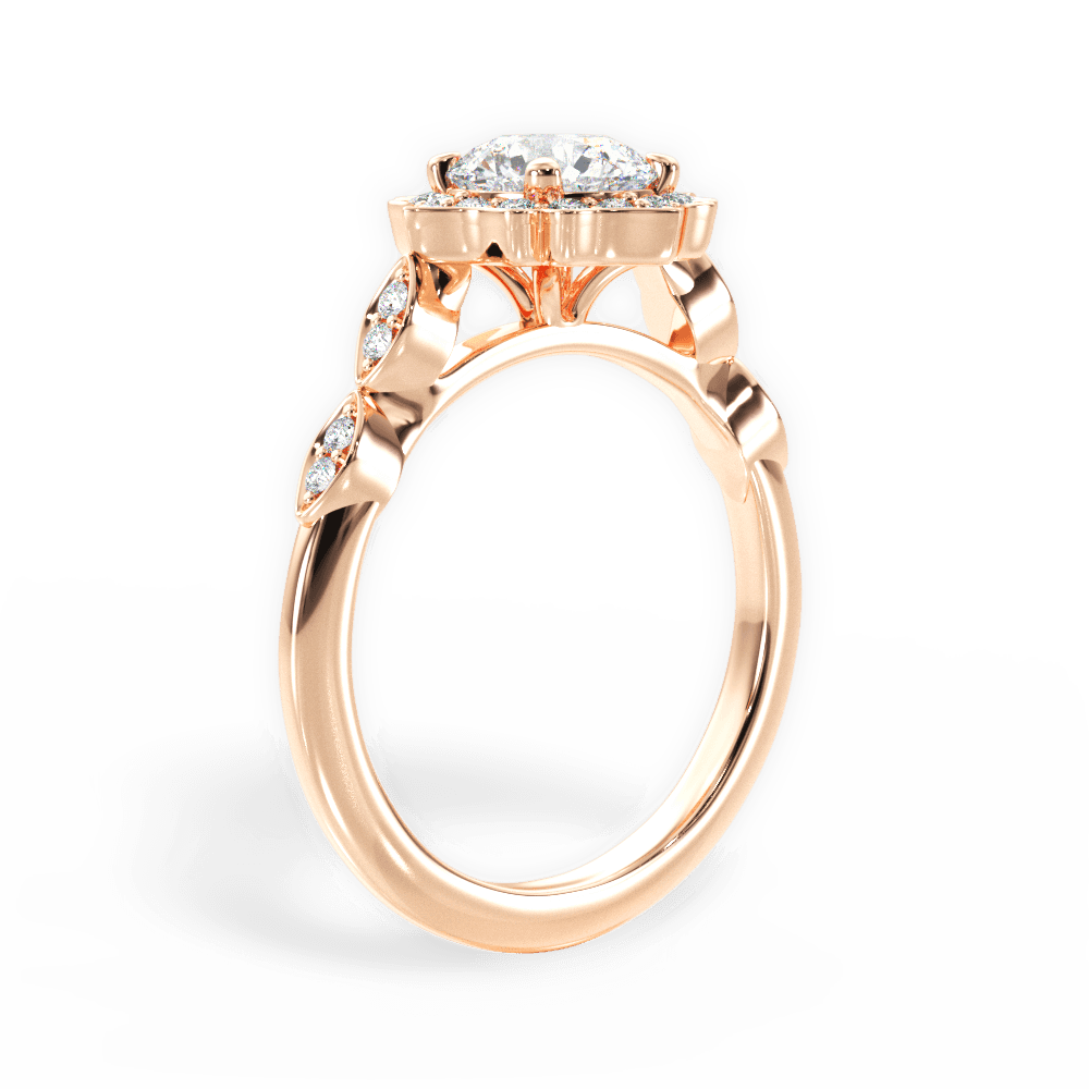 14kt Rose Gold/18kt Rose Gold/round/front