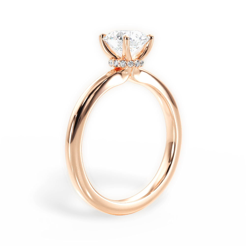 14kt Rose Gold/18kt Rose Gold/round/front