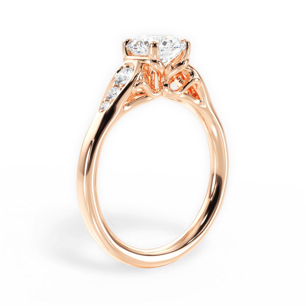 14kt Rose Gold/18kt Rose Gold/round/front