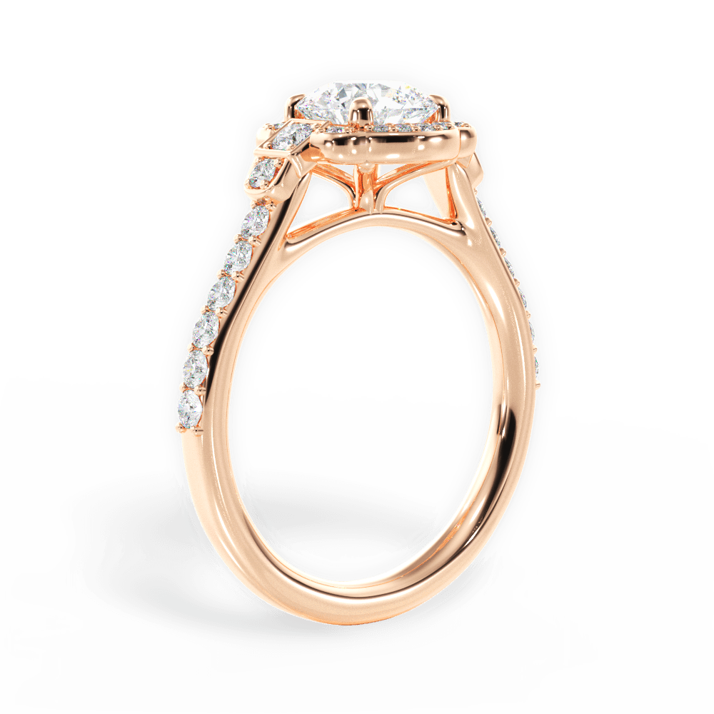 14kt Rose Gold/18kt Rose Gold/round/front