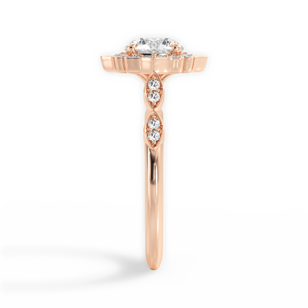 14kt Rose Gold/18kt Rose Gold/round/perspective