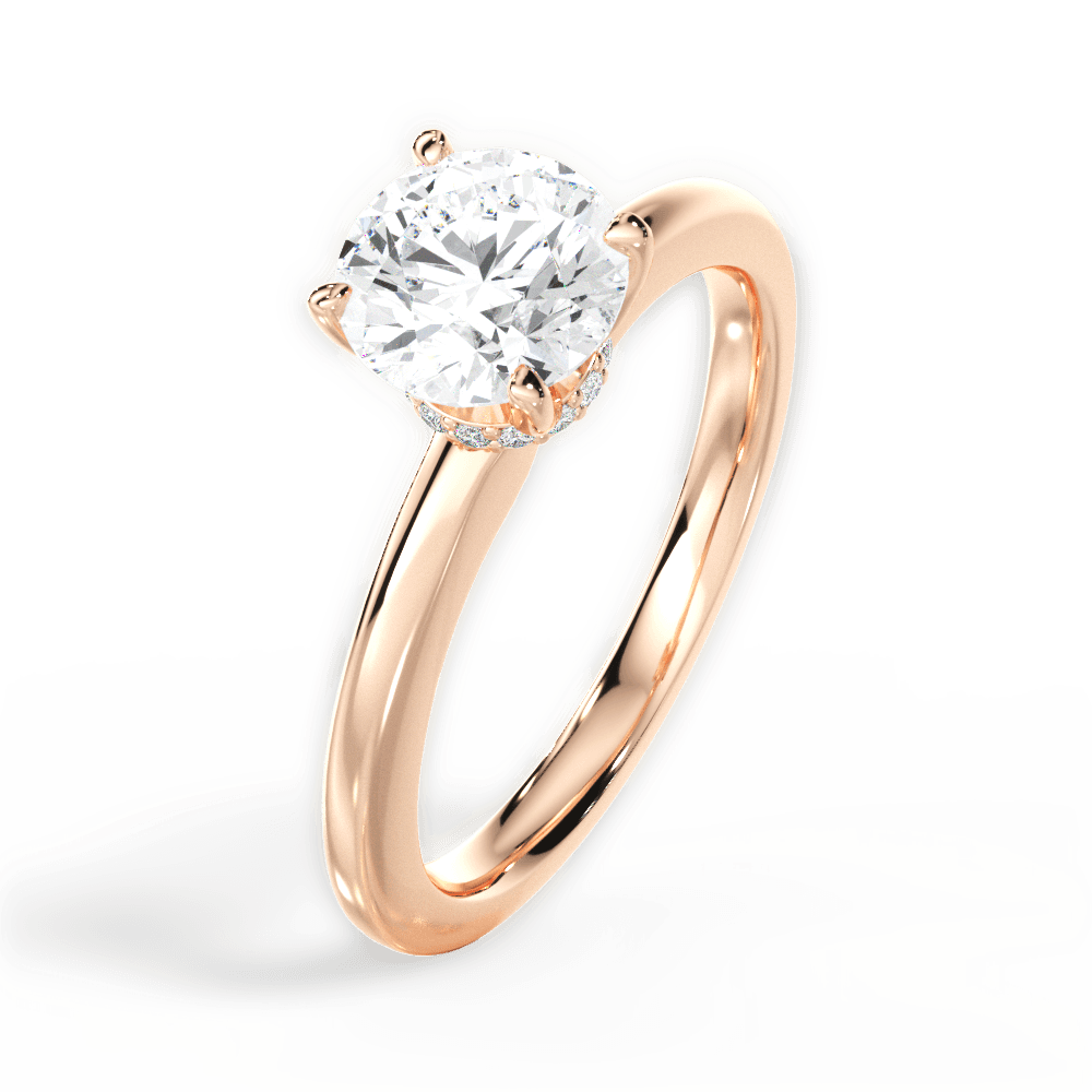 14kt Rose Gold/18kt Rose Gold/round/side