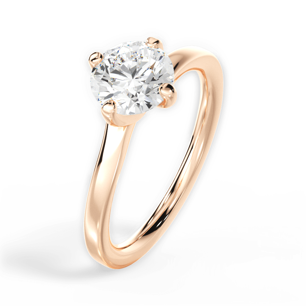 14kt Rose Gold/18kt Rose Gold/round/side