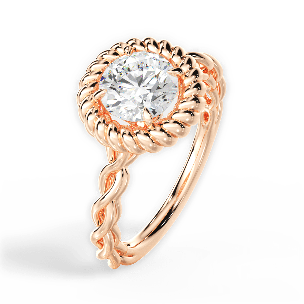 14kt Rose Gold/18kt Rose Gold/round/side
