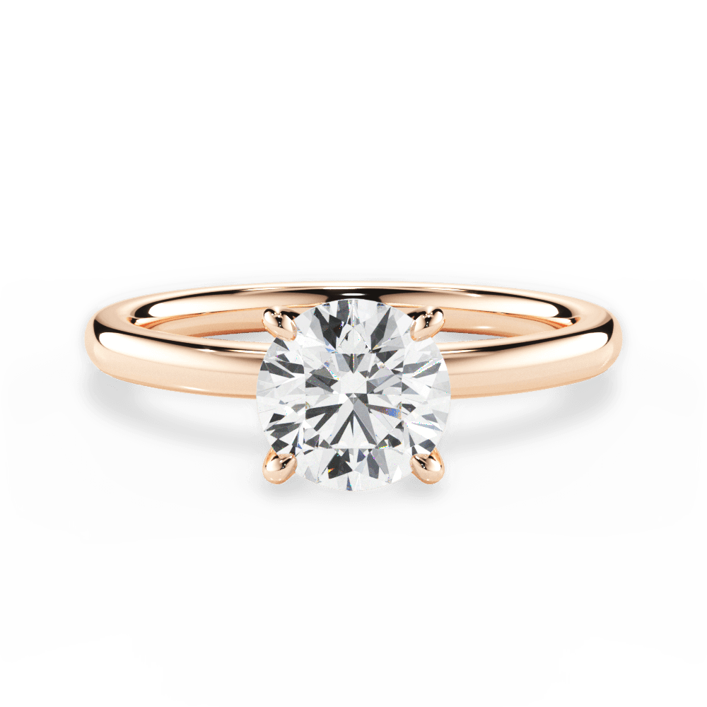 14kt Rose Gold/18kt Rose Gold/round/top