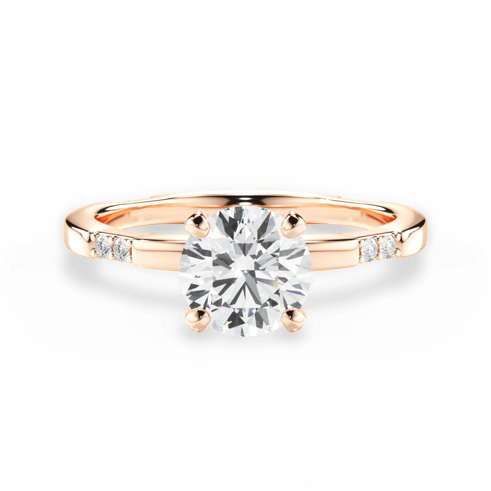 14kt Rose Gold/18kt Rose Gold/round/top