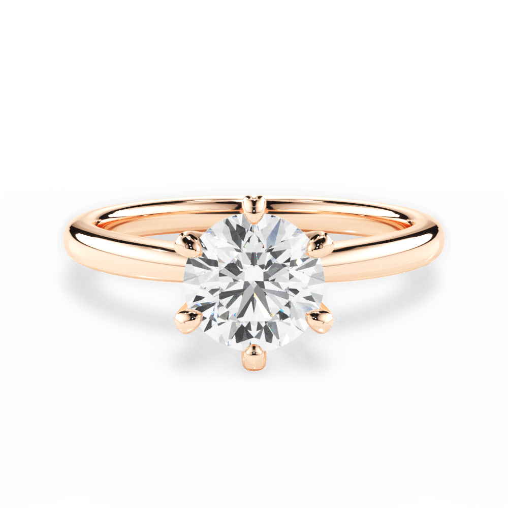 14kt Rose Gold/18kt Rose Gold/round/top