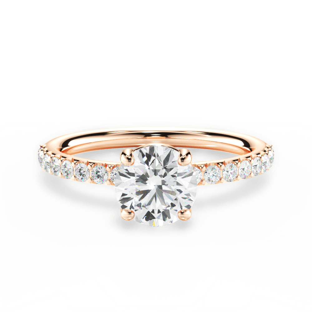 14kt Rose Gold/18kt Rose Gold/round/top