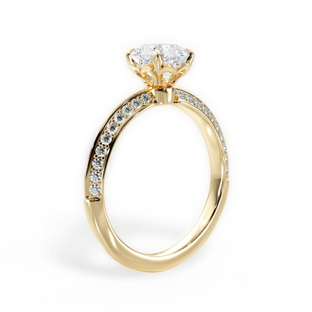 14kt Yellow Gold/18kt Yellow Gold/asscher/front