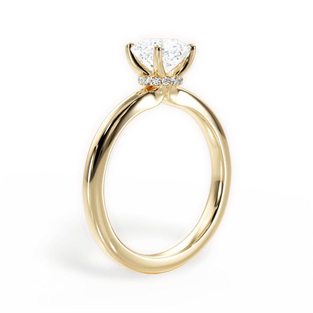 14kt Yellow Gold/18kt Yellow Gold/asscher/front