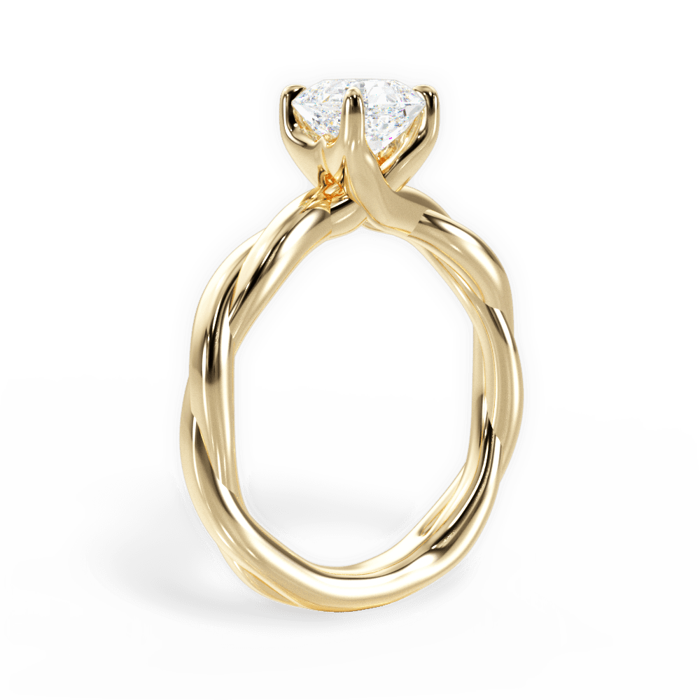 14kt Yellow Gold/18kt Yellow Gold/asscher/front