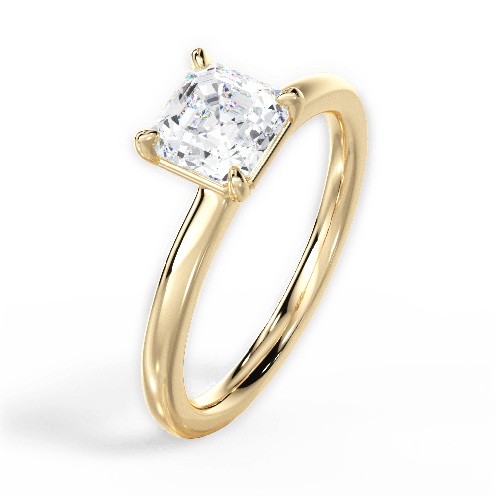 14kt Yellow Gold/18kt Yellow Gold/asscher/perspective