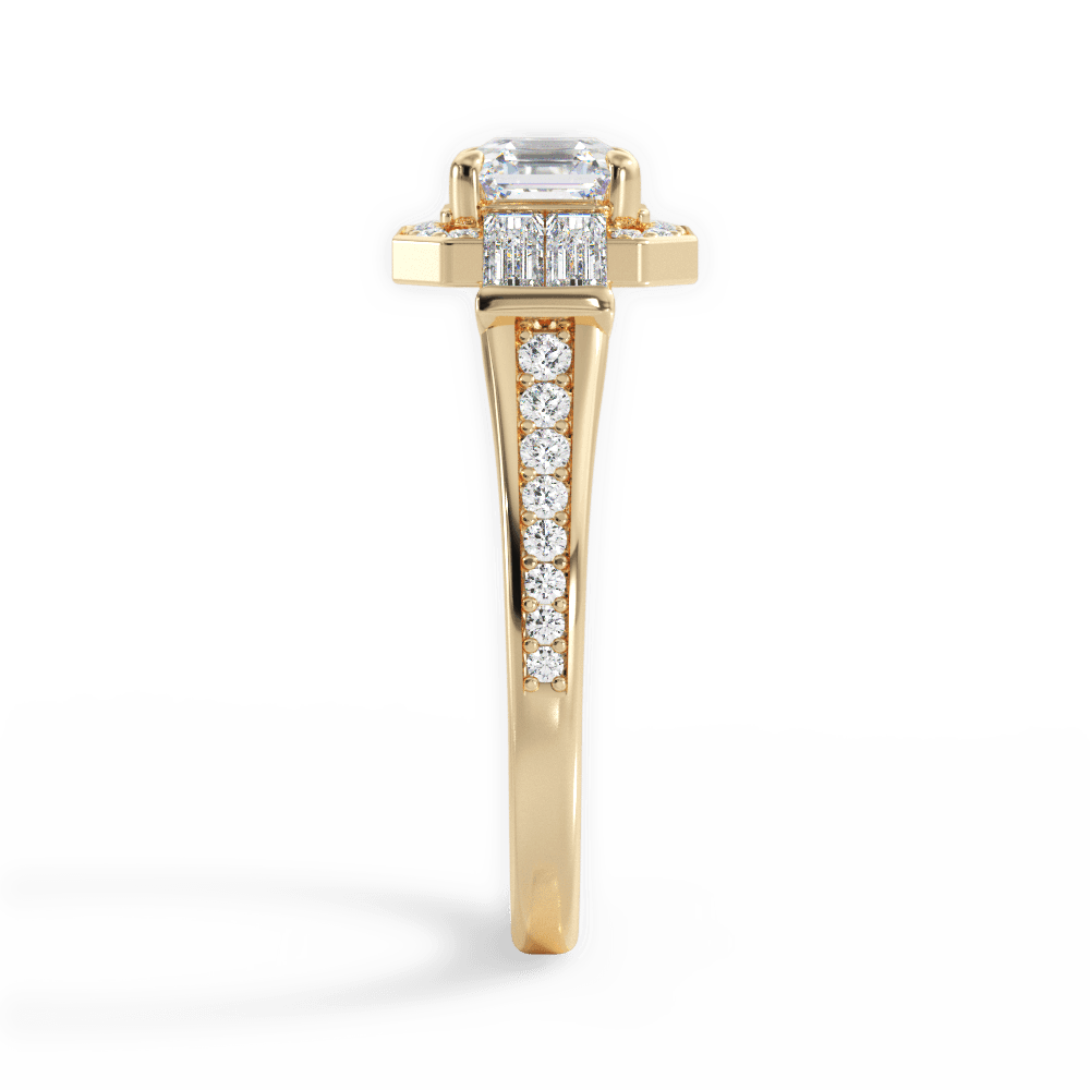 14kt Yellow Gold/18kt Yellow Gold/asscher/perspective