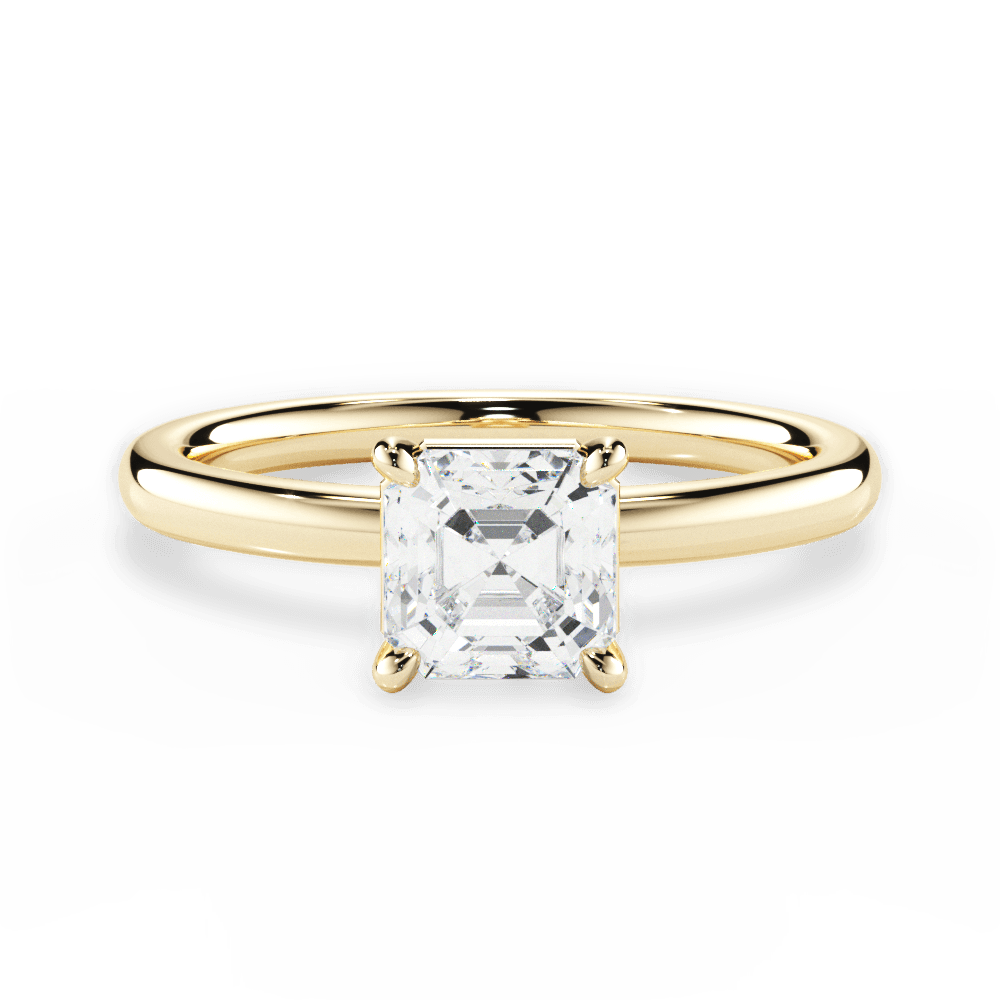 14kt Yellow Gold/18kt Yellow Gold/asscher/top