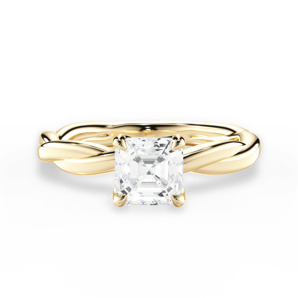 14kt Yellow Gold/18kt Yellow Gold/asscher/top