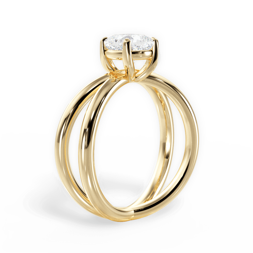 14kt Yellow Gold/18kt Yellow Gold/cushion/front