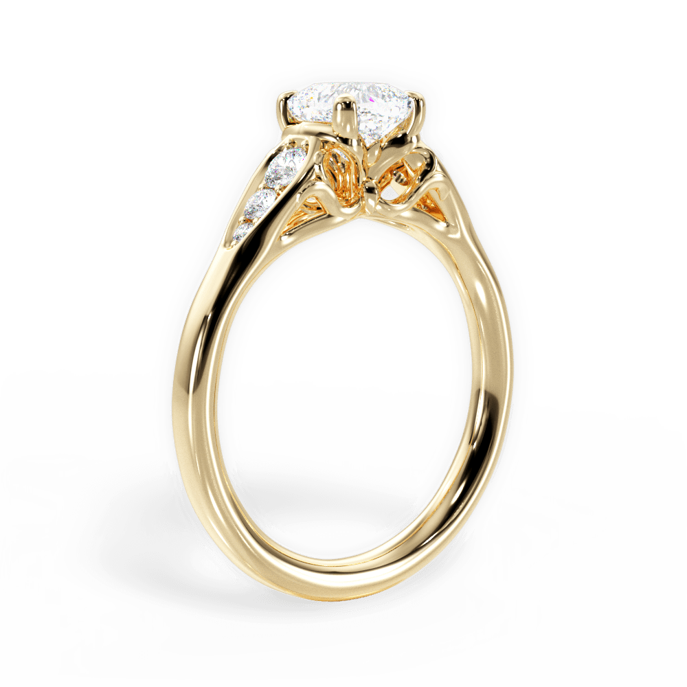 14kt Yellow Gold/18kt Yellow Gold/cushion/front