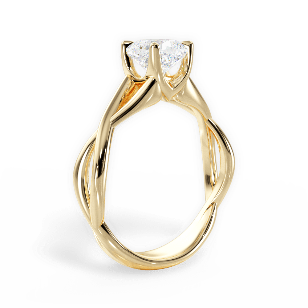 14kt Yellow Gold/18kt Yellow Gold/cushion/front