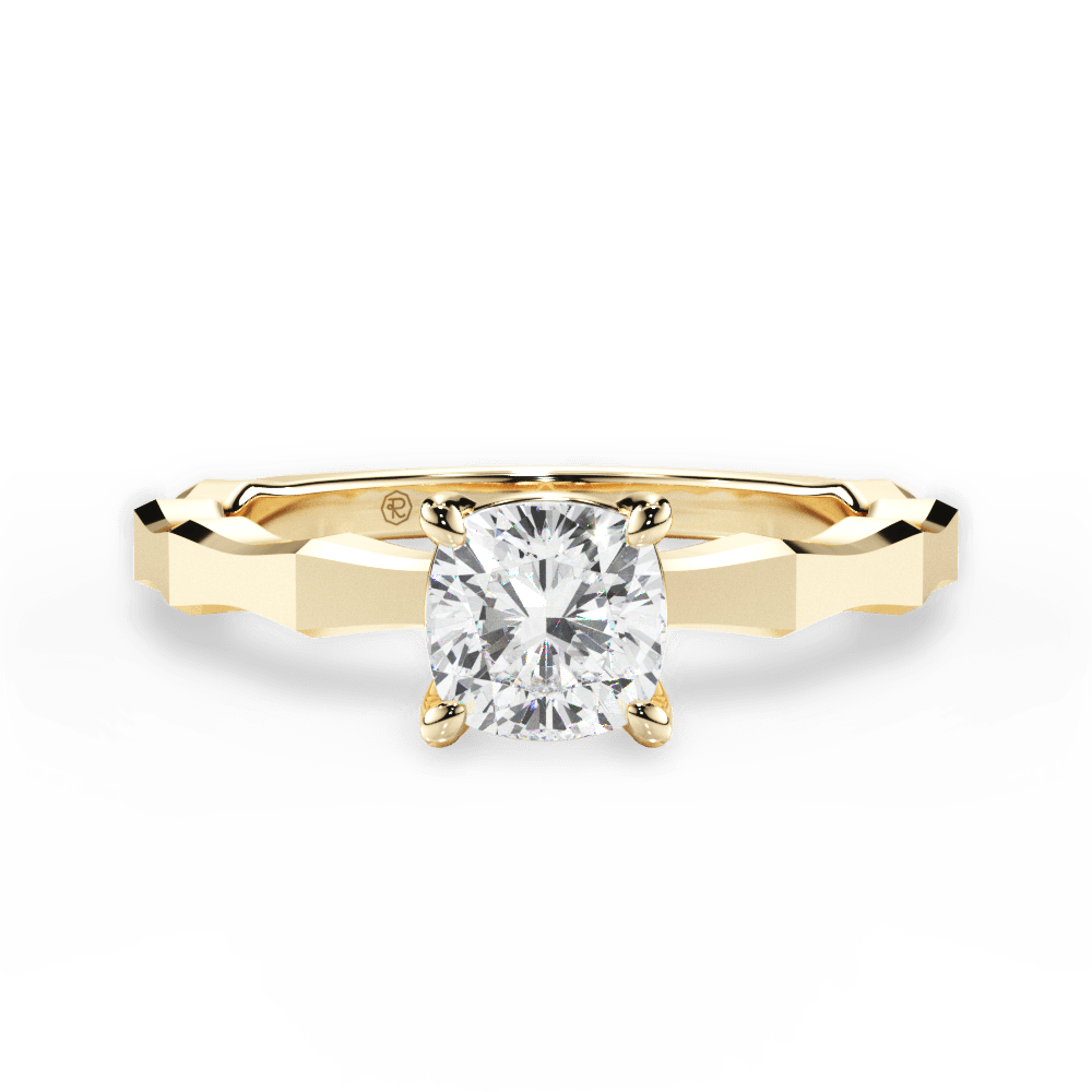 14kt Yellow Gold/18kt Yellow Gold/cushion/top